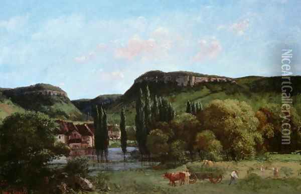 View of Ornans, 1864 Oil Painting - Jean-Baptiste-Camille Corot
