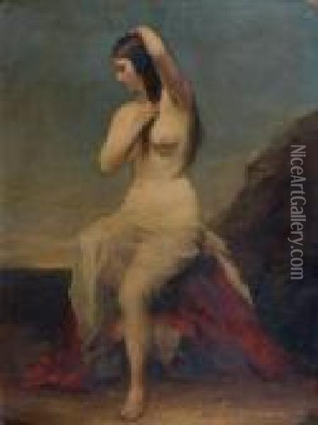 Jeune Femme Au Bord De La Mer Oil Painting - William Etty