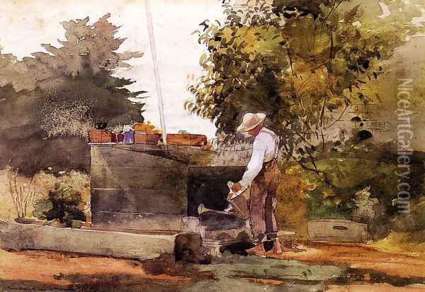 At the Well Oil Painting - Winslow Homer