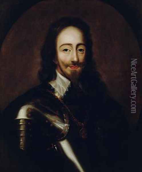 Portrait of Charles I in armour Oil Painting - Sir Peter Lely