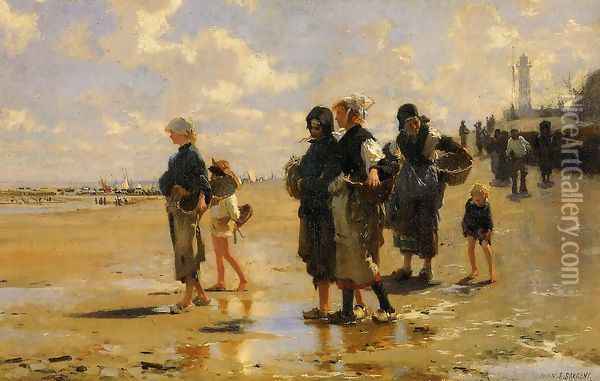 The Oyster Gatherers Of Cancale Oil Painting - John Singer Sargent