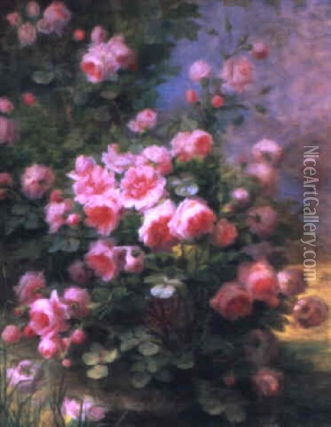 Flowering Bush Oil Painting - Therese Guerin