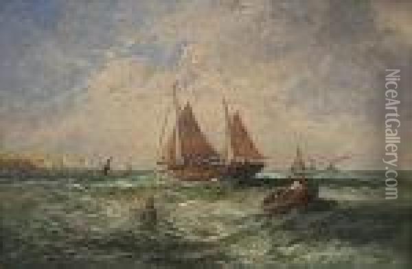 Shipping Scene Oil Painting - Edwin Hayes