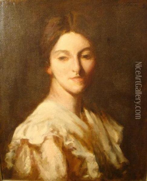 Portrait Of Jane Peagram Oil Painting - Philip Wilson Steer
