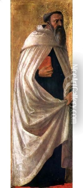 Pisa polyptych Carmelite Monk Oil Painting - Masaccio (Tommaso di Giovanni)