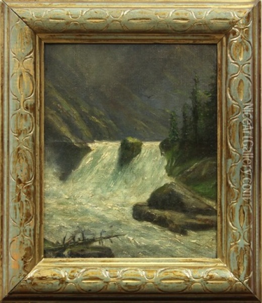 Mountain Waterfall Oil Painting - Julian Walbridge Rix