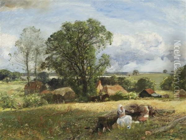 Picnic At The Farm Oil Painting - Sir David Murray