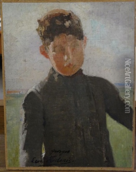 Portrait D'enfant Oil Painting - Leon Frederic
