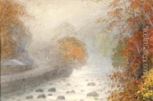 Der Mekong Im Nebel Oil Painting - Ginnosuke Yokouchi