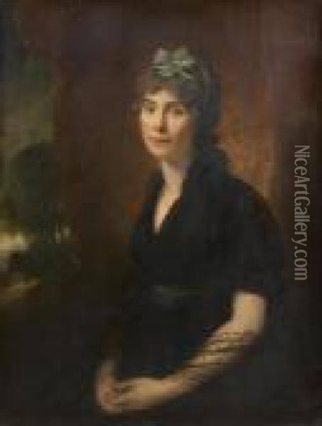 Portrait De Femme Au Nud Vert Oil Painting - Sir William Beechey