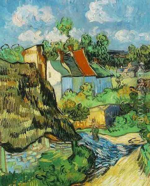 Houses In Auvers Oil Painting - Vincent Van Gogh