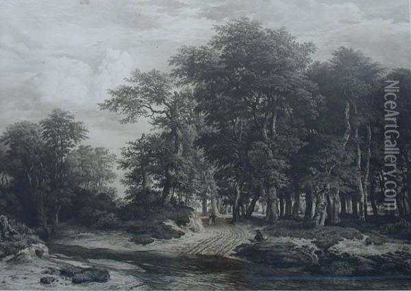 Droga Wsrod Drzew Oil Painting - Wilhelm Hecht