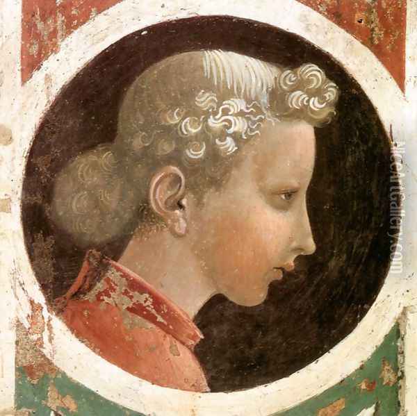 Roundel with Head (2) c. 1435 Oil Painting - Paolo Uccello