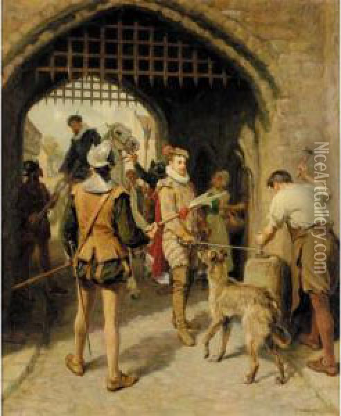 The City Gate Oil Painting - Ralph Hedley