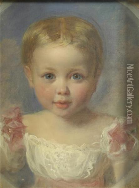 Portraitof A Lady Oil Painting - May Louise Greville Cooksey