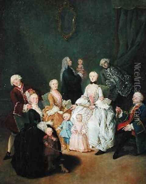 A Patrician Family 1752 Oil Painting - Pietro Longhi