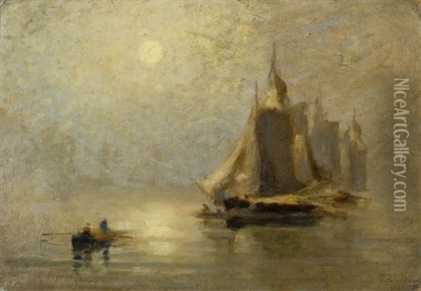 Fog On The Fundy Oil Painting - John A. Hammond