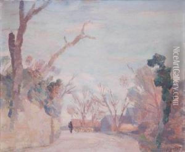 Chemin De Village Oil Painting - Edmond Sigrist