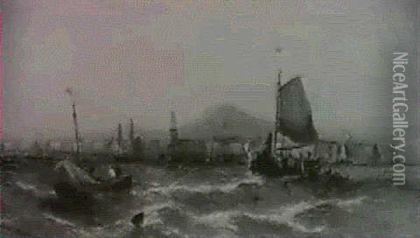Aberdeen Harbour Oil Painting - William Callcott Knell