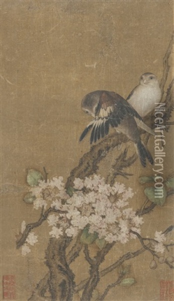 Birds And Flowers Oil Painting -  Diao Guangyin