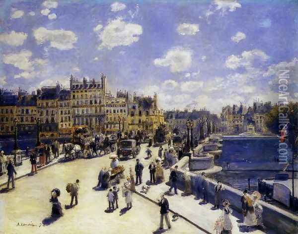 Le Pont Neuf Paris Oil Painting - Pierre Auguste Renoir