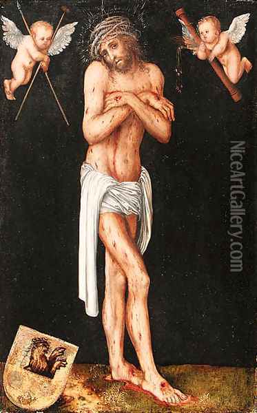 Christ the Man of Sorrows Oil Painting - Lucas The Elder Cranach