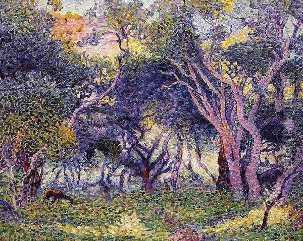 In the Woods Oil Painting - Henri Edmond Cross