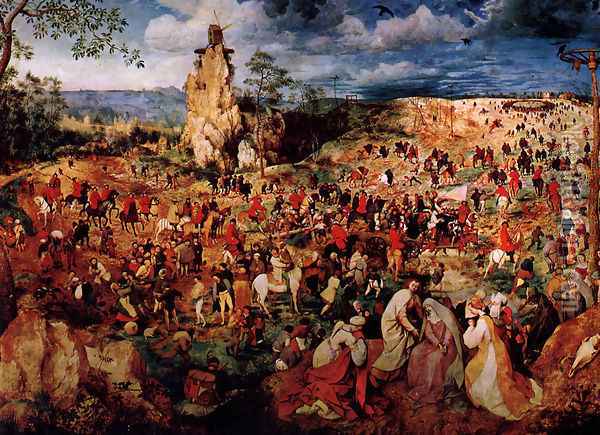 The Procession To Calvary Oil Painting - Pieter the Elder Bruegel