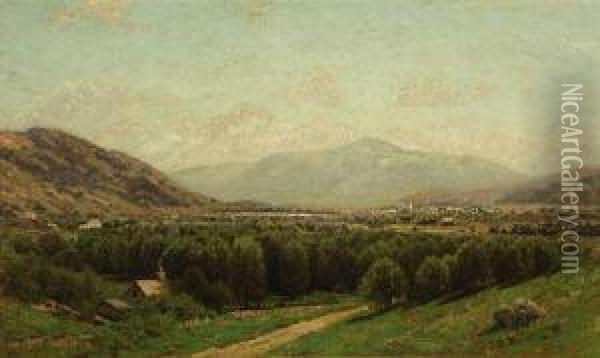''berkshire Hills, Near Great Barrington, Mass'' Oil Painting - John Bunyan Bristol
