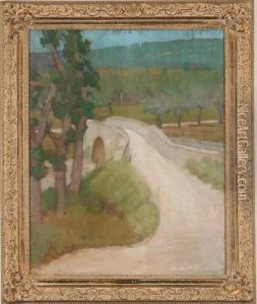 Bridge In The Road Oil Painting - Henry Bayley Snell