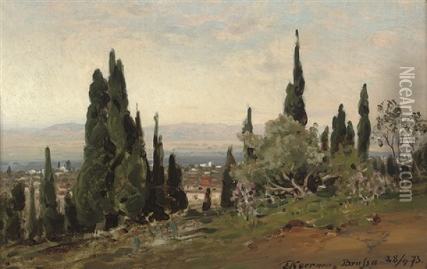 Brussa, Turkey Oil Painting - Ernest Karl Eugen Koerner