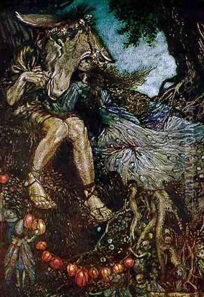 A Midsummer-Night's Dream Oil Painting - Arthur Rackham