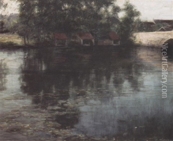 The Lower River Oil Painting - Alexander Harrison