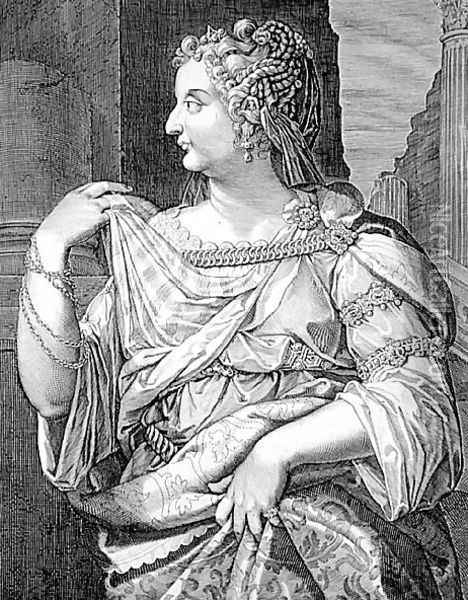 Domitia Longina wife of Domitian Oil Painting - Aegidius Sadeler or Saedeler