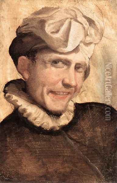 The Laughing Youth 1583 Oil Painting - Annibale Carracci