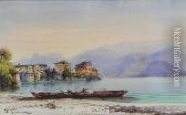 Varenna Sul Lago Di Como Oil Painting - Gabriele Carelli