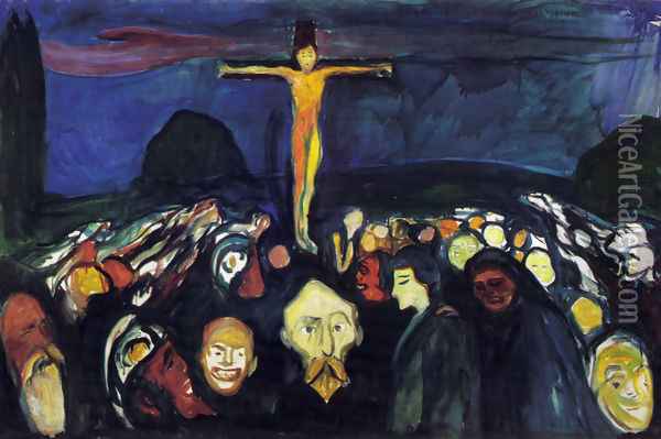 Golgotha Oil Painting - Edvard Munch