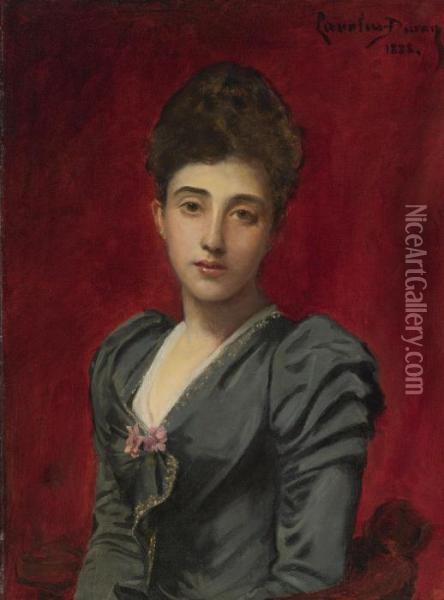 Portrait Of The Countess Lily De Roussy De Sales Oil Painting - Carolus (Charles Auguste Emile) Duran