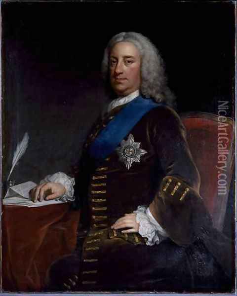 Portrait of William Cavendish 3rd Duke of Devonshire Oil Painting - George Knapton