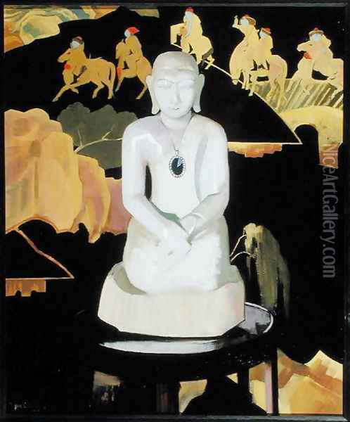 The Buddha (Black and Gold) c.1929-30 Oil Painting - Francis Campbell Boileau Cadell