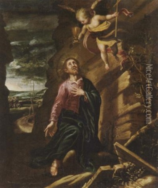 Christus Auf Dem Olberg Oil Painting - Giovan-Battista (Il Malosso) Trotti
