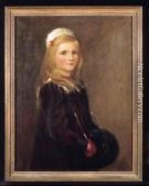 Portrait Of Elsie May Marquis Oil Painting - James Coutts Michie
