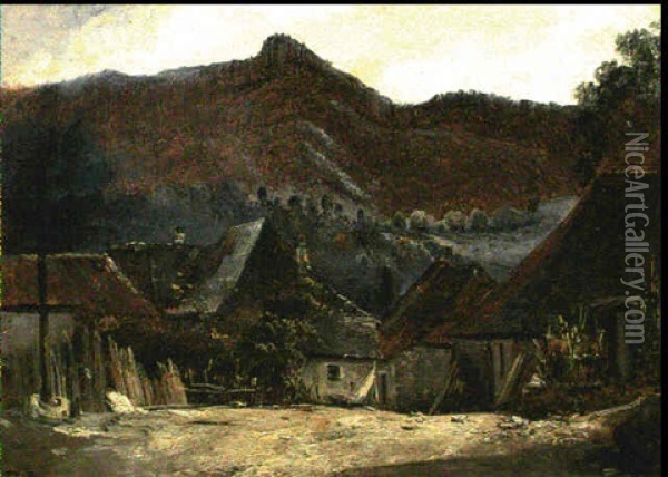 Chaumiere En Auvergne Oil Painting - Theodore Rousseau