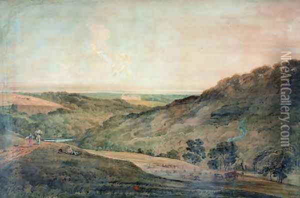 Harewood House from the South West Oil Painting - Thomas Girtin