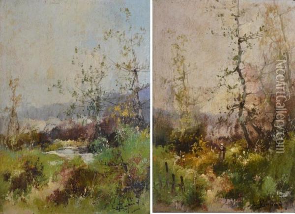 Ruisseau Oil Painting - Eugene Galien-Laloue