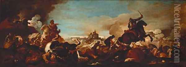 The Capture of the Admiral of France Oil Painting - Luca Giordano