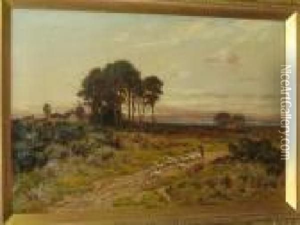 A Moorland Road In East Norfolk Oil Painting - Edward Percy Moran