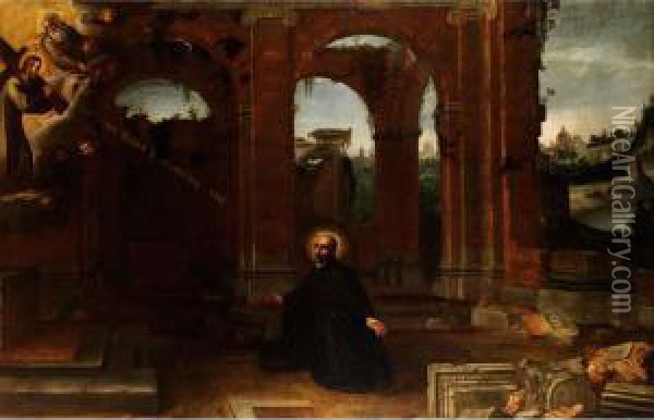Die Vision Des Ignatius Von Loyola Oil Painting - Ignatius Von Loyola