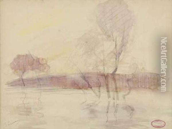 Les Innondations Au Crepuscule Oil Painting - Gustave Loiseau