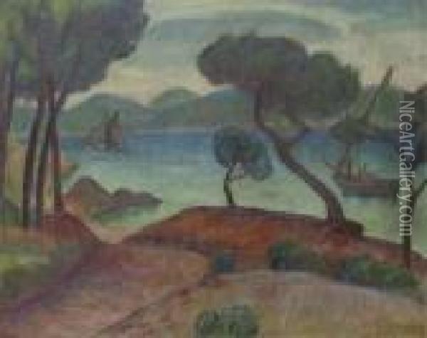 In The Cove Oil Painting - Samuel Halpert